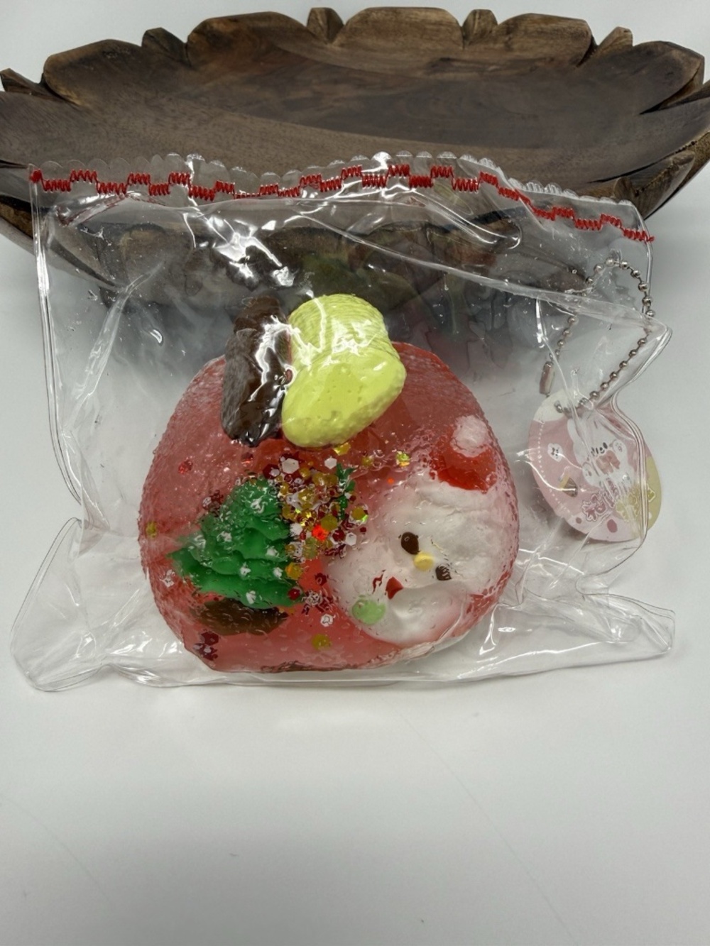 Taba Squishy Handmade Slow Slow Rising Stress Relief Christmas Themed w/ Charms
